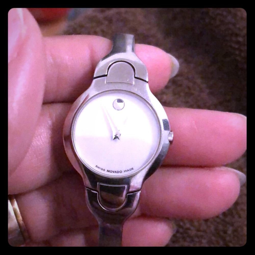 Movado watch lady white authentic